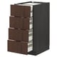 METOD / MAXIMERA Base cb 4 frnts/2 low/3 md drwrs, black/Sinarp brown, 40x60 cm