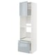 METOD / MAXIMERA Hi cab f ov/combi ov w dr/2 drwrs, white/Kallarp light grey-blue, 60x60x220 cm