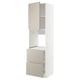 METOD / MAXIMERA Hi cab f ov w dr/2 frnts/2 hi drwrs, white/Stensund beige, 60x60x220 cm