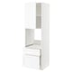 White METOD kitchen unit, 3 sections: cabinet, drawer, shelf, modern design.