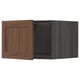 METOD Top cabinet for fridge/freezer, black Enköping/brown walnut effect, 60x40 cm