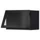 METOD Wall cab horizontal w glass door, black/Hejsta anthracite reeded glass, 60x40 cm