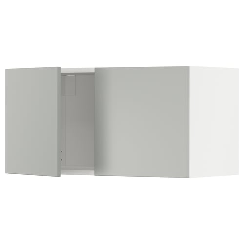 A light grey modern cabinet from the METOD kitchen system.