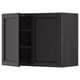 METOD Wall cabinet with shelves/2 doors, black/Lerhyttan black stained, 80x60 cm