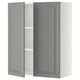 METOD Wall cabinet with shelves/2 doors, white/Bodbyn grey, 80x100 cm