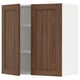 METOD Wall cabinet with shelves/2 doors, white Enköping/brown walnut effect, 80x80 cm