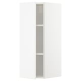 METOD Wall cabinet with shelves, white/Veddinge white, 30x80 cm