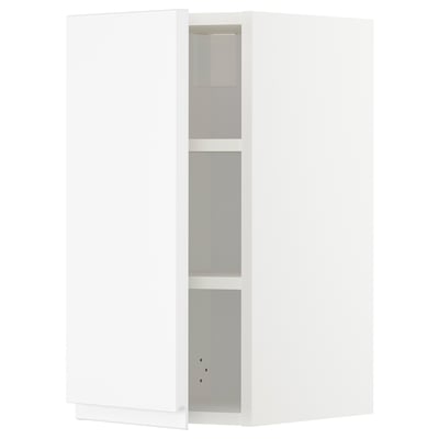 METOD Wall cabinet with shelves, white/Voxtorp matt white, 30x60 cm