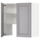 Soft grey METOD kitchen cabinet, rectangular, bevelled edges, polyurethane painted fiberboard, adjustable shelves.