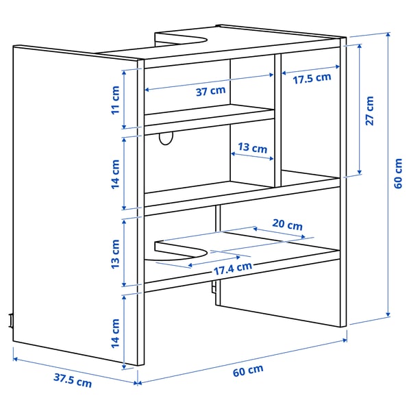 METOD Wall cb frm f b-in extractor hood, white, 60x37x60 cm