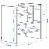 METOD Wall cb frm f b-in extractor hood, white, 60x37x60 cm