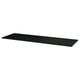 The MITTZON is a black rectangular shelf made from ash veneer, featuring a stain-resistant surface for easy cleaning.