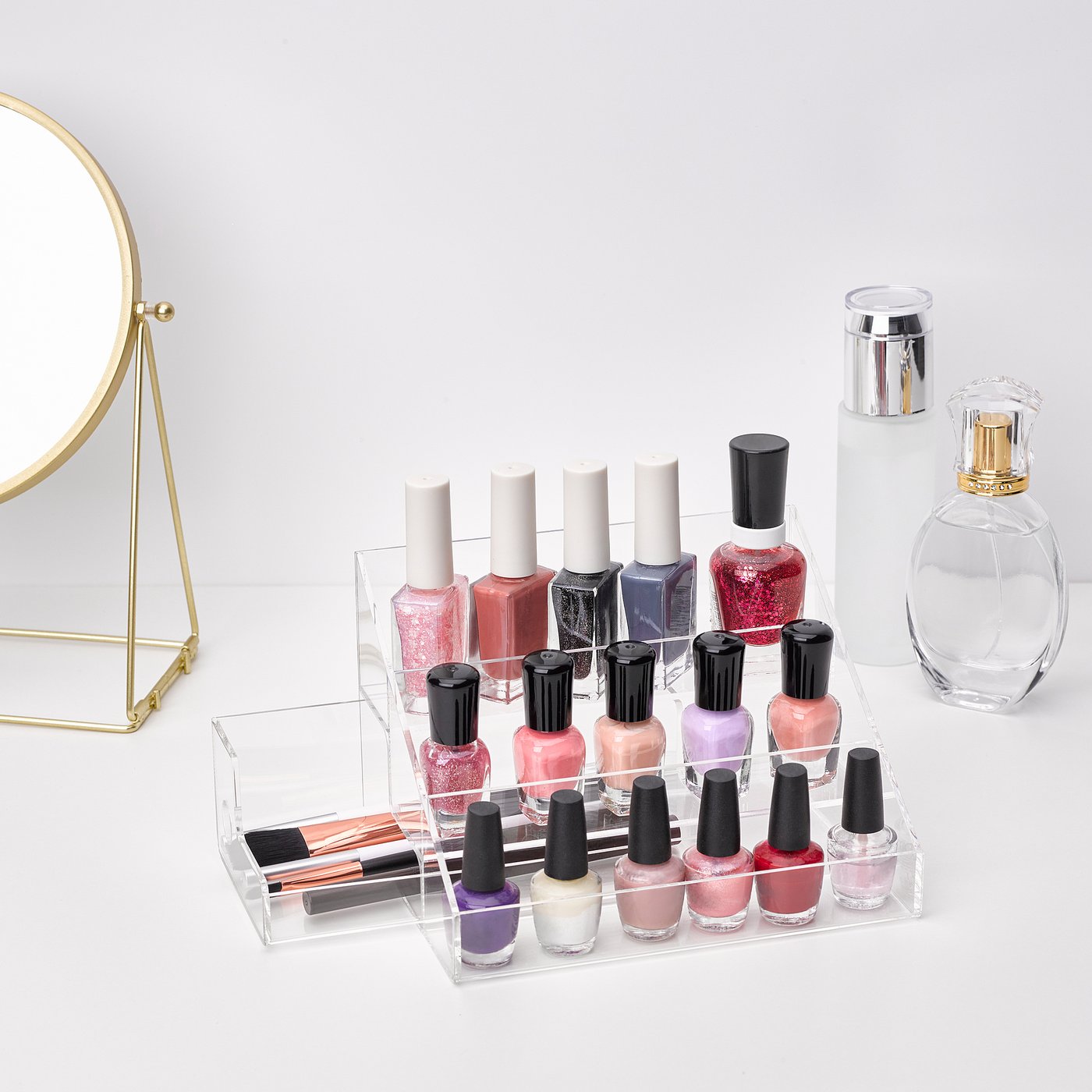 Mojan Nail Polish Stand 3 Comp 1 Drawer 16 5x12 5 Cm Ikea