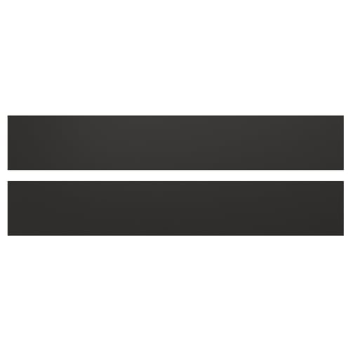 Two horizontal black rectangular panels side by side, modern and sleek design.