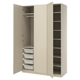 PAX / FORSAND Wardrobe combination, grey-beige/grey-beige, 150x60x236 cm