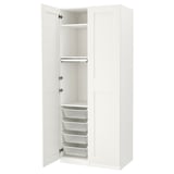 PAX / GRIMO Wardrobe combination, white/white, 100x60x236 cm