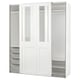 Option: PAX / GRIMO Wardrobe with sliding doors, white/clear glass white, 200x66x236 cm
