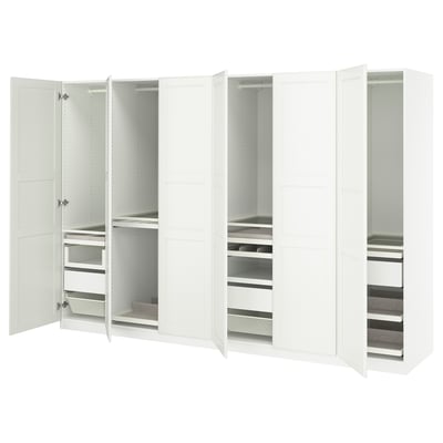 PAX / TYSSEDAL Wardrobe combination, white/white