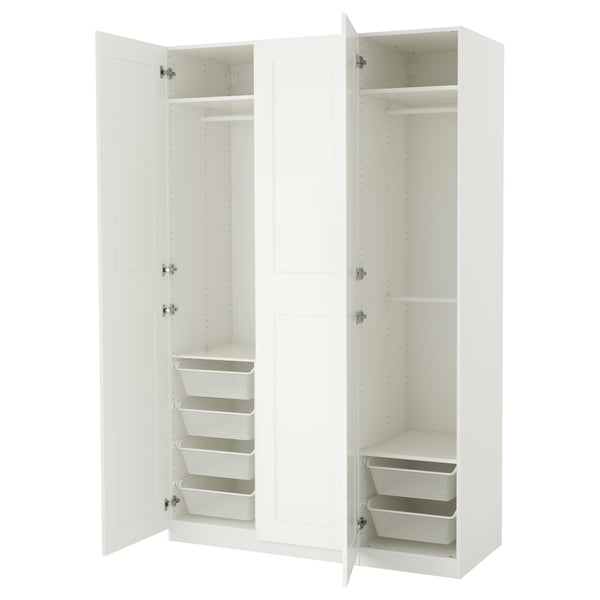Pax Wardrobe White Grimo White Ikea