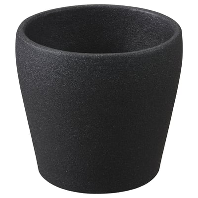 PERSILLADE Plant pot, dark grey, 6 cm