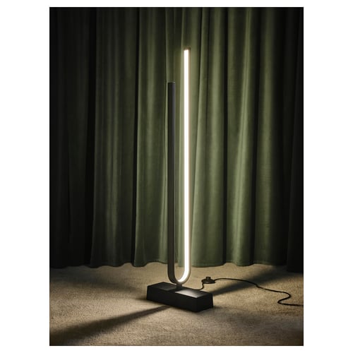 PILSKOTT LED floor lamp, smart black IKEA