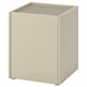 PLÖJKER Bedside table, grey-beige, 41x41x50 cm
