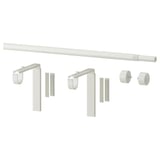 RÄCKA Curtain rod combination, white, 120-210 cm