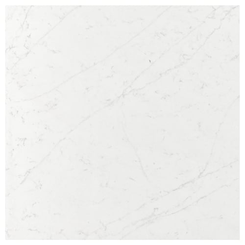 RÅHULT Custom made wall panel, white/light grey marble effect/quartz, 1 m²x2.0 cm