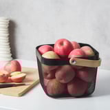 RISATORP Basket, dark grey, 25x26x18 cm