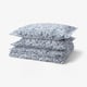 RODGERSIA Duvet cover and 2 pillowcases, blue/white, 240x220/50x80 cm