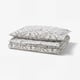 RODGERSIA Duvet cover and pillowcase, grey/white, 150x200/50x80 cm