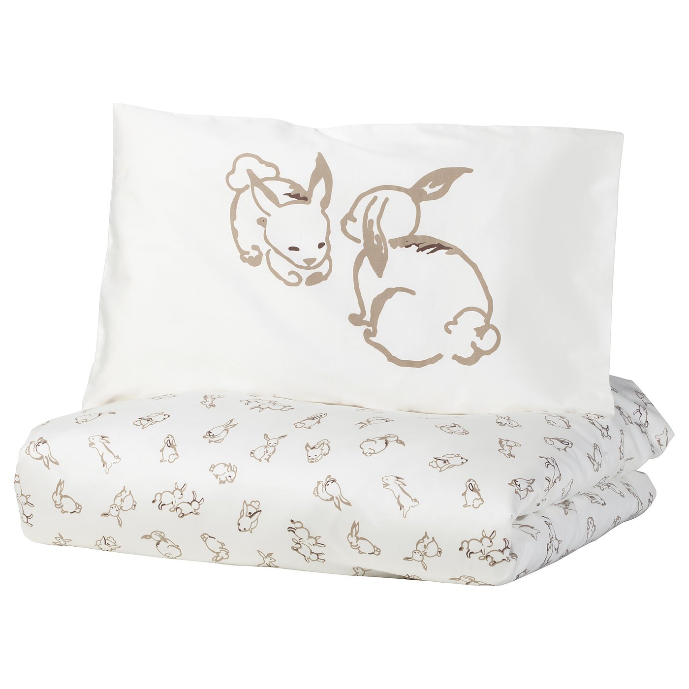 Ri♥ページ RÖDHAKE duvet cover 1 pillowcase for cot, rabbit pattern