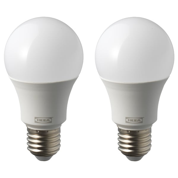 RYET LED bulb E27 1000 lumen globe opal white IKEA