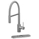 SALLSJÖN Kitchen mixer tap pull down w spray, stainless steel colour