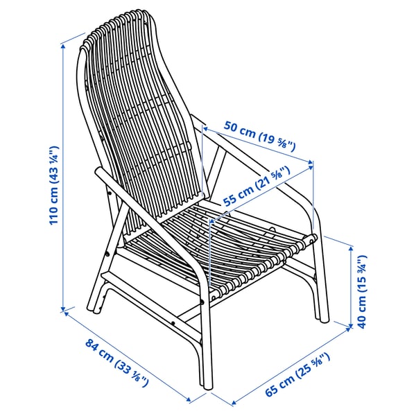 Illustration with measurements for the product: SALNÖ.