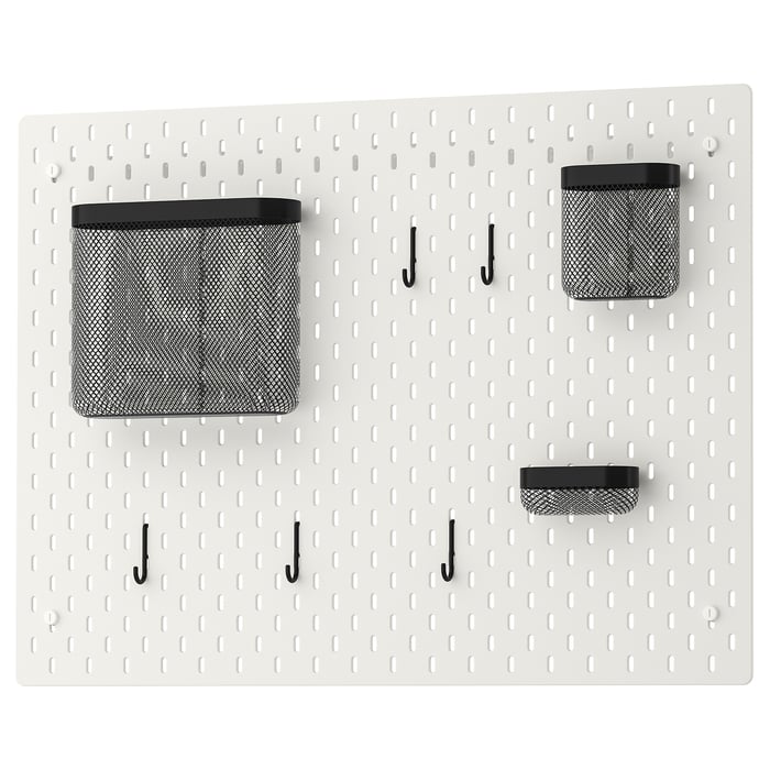 SKÅDIS pegboard combination, white, 76x56 cm IKEA