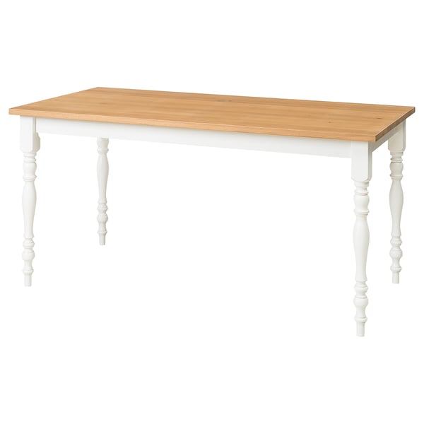 skogstorp طاولة طعام سنديان أبيض 155x75 سم ikea