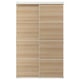 SKYTTA / MEHAMN Sliding door combination, white/double sided white stained oak effect, 152x240 cm