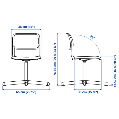 Illustration with measurements for the product: SMÄLLEN.