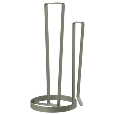 SMÅTUNGA Kitchen roll holder, grey-green