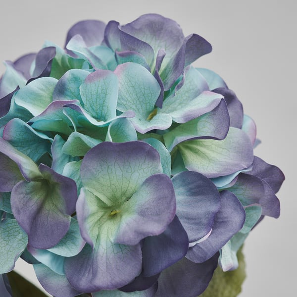 SMYCKA Artificial flower, in/outdoor/hydrangea blue-lilac, 55 cm