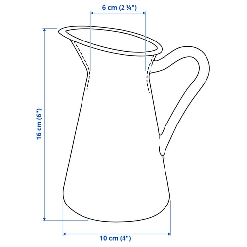 Illustration with measurements for the product: SOCKERÄRT.