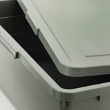 SOCKERBIT Storage box with lid, grey-green, 50x77x19 cm