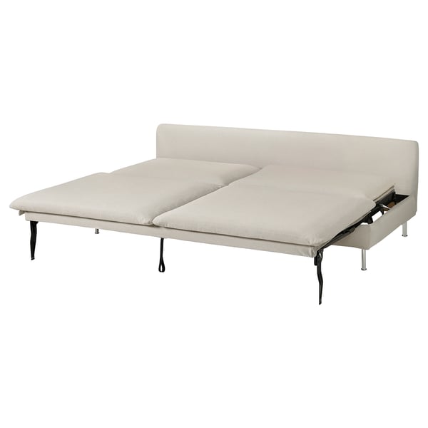 SÖDERHAMN Cover for 3-seat sofa-bed section, Fridtuna light beige