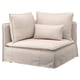 Cream l-shaped SÖDERHAMN sectional sofa, modern, clean lines, removable fabric cover.