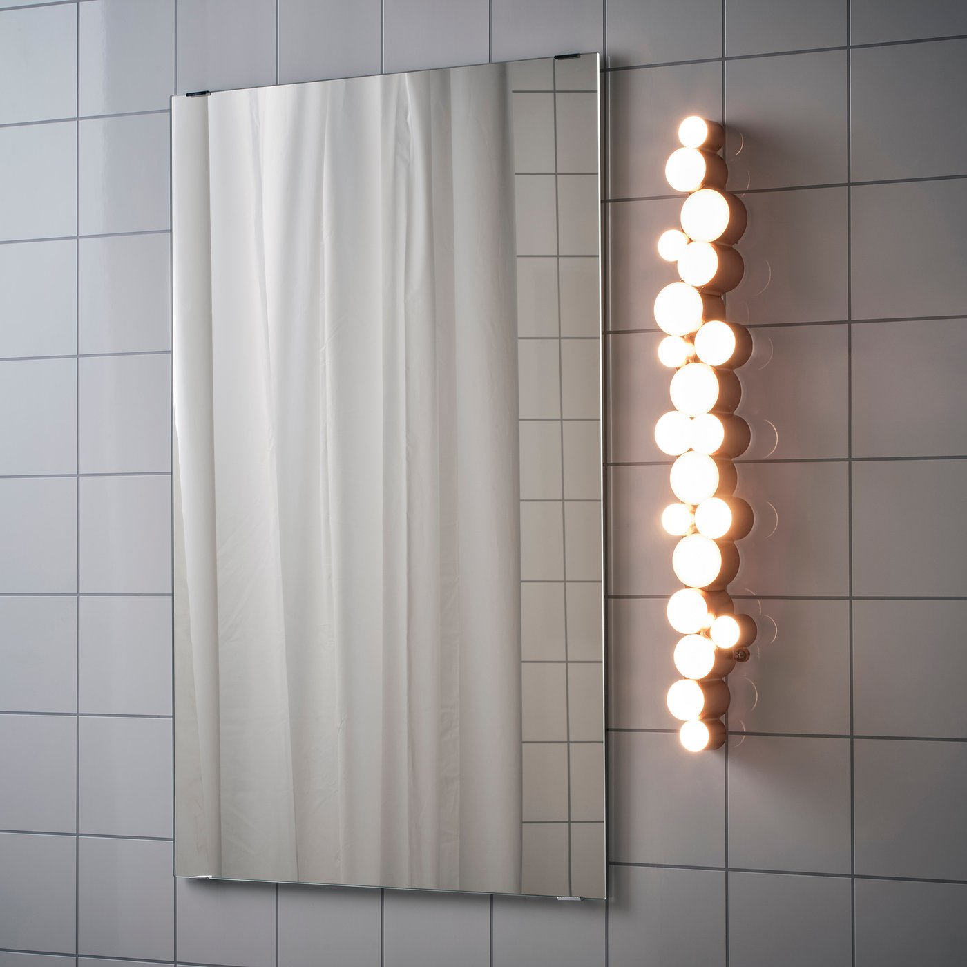 LED wall lamp, pink/matt, 70x10 cm 