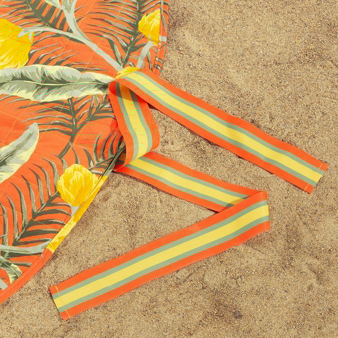 SOLBLEKT Picnic blanket floral pattern orange IKEA