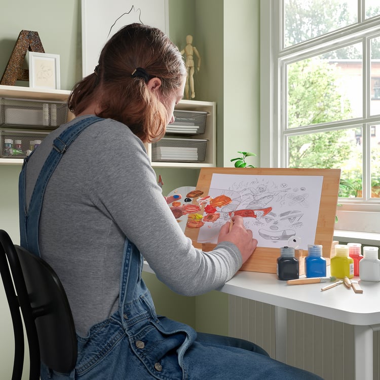 SOLFÅGEL 3piece easel and accessories set IKEA