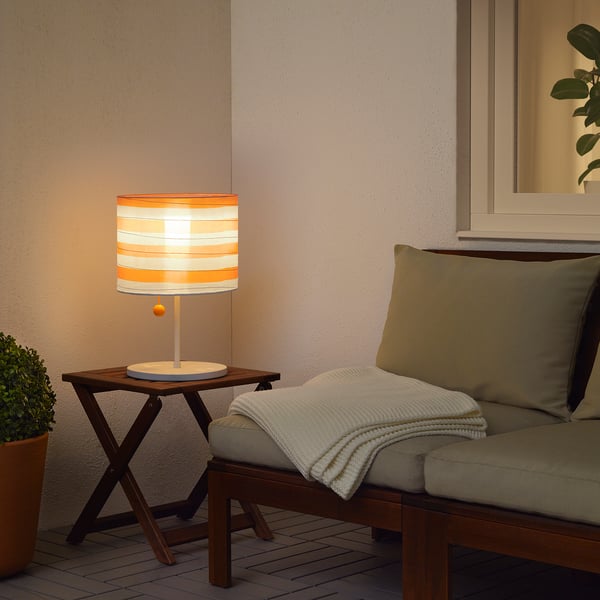SOLVINDEN LED solar-powered table lamp - outdoor, striped ...