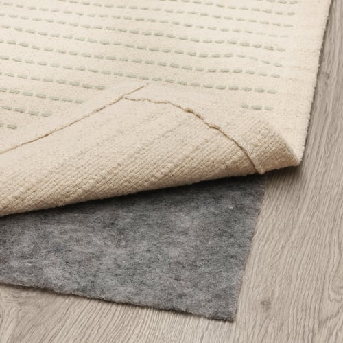 STARREKLINTE rug, flatwoven, natural/light green, 155x220 cm IKEA